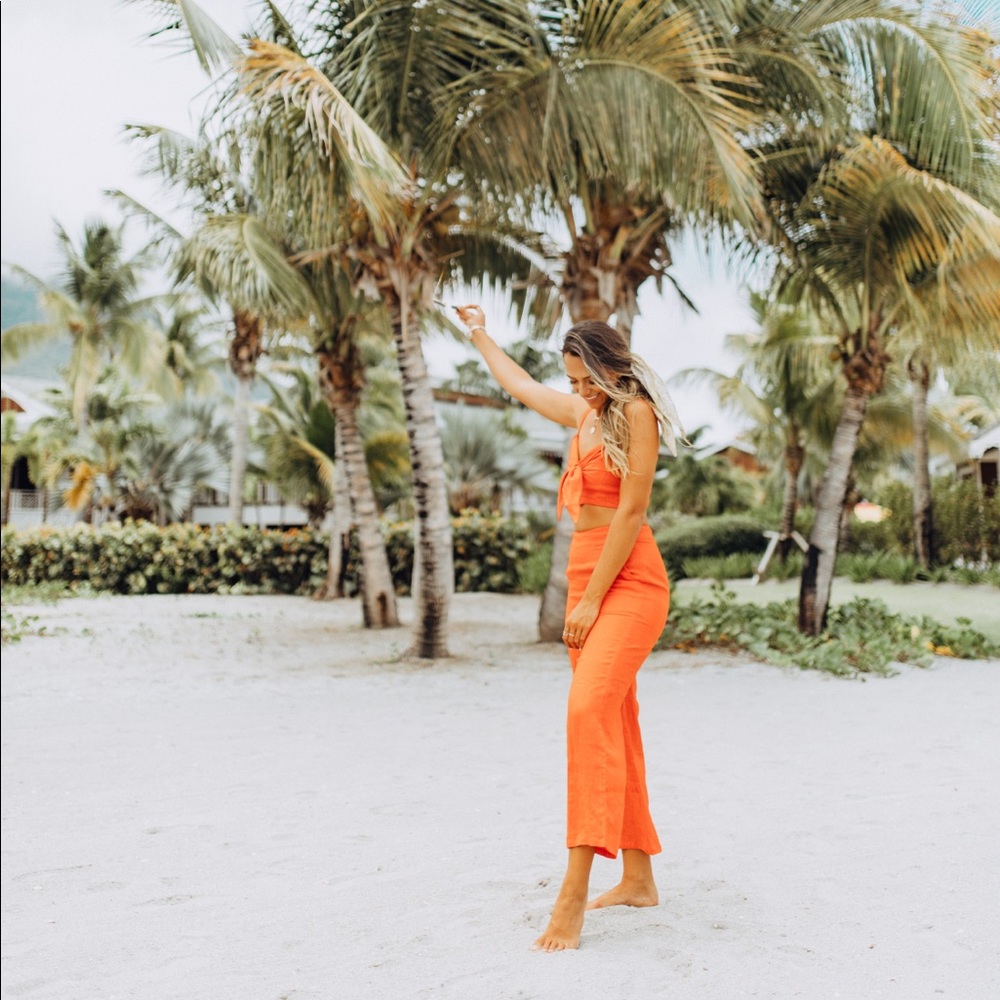 Faithfull The Brand - Tomas Coral Red Culottes